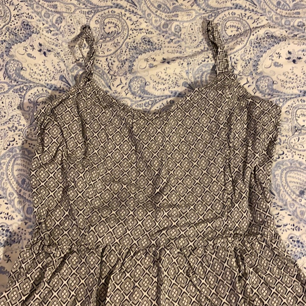 Black and white patterned dress